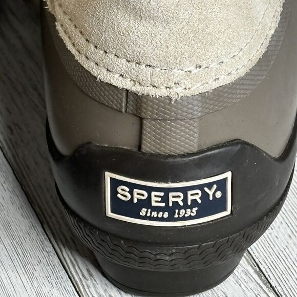 SPERRY Womans 7.5 Quarter  Water Proof Duck Boots # STS99765 Suede Leather Laced - Picture 3 of 11
